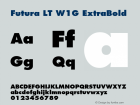 Futura LT W1G ExtraBold Version 1.00图片样张