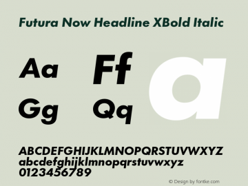 Futura Now Headline XBd It Version 1.01图片样张