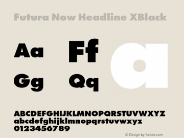 Futura Now Headline XBlk Version 1.01图片样张