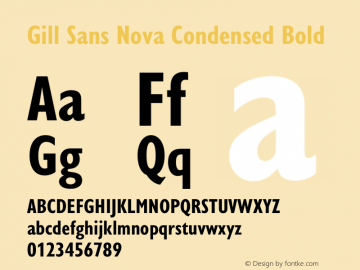 Gill Sans Nova Cn Bold Version 1.00图片样张