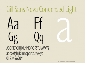 Gill Sans Nova Cn Light Version 1.00图片样张