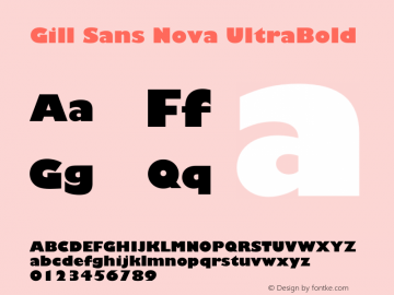 Gill Sans Nova UltraBold Version 1.00图片样张