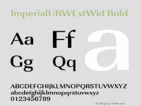 ImperialURWExtWid Bold Version 1.00图片样张