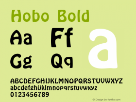 Hobo Bold 001.000 Font Sample