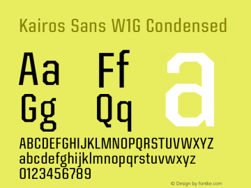 Kairos Sans W1G Cn Version 1.00图片样张
