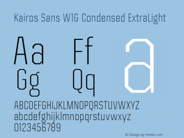 Kairos Sans W1G Cn ExtraLt Version 1.00图片样张