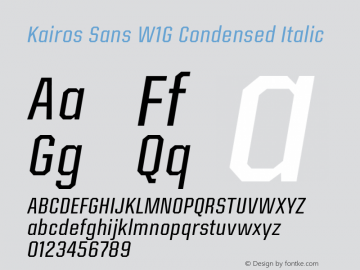 Kairos Sans W1G Cn It Version 1.00图片样张