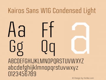Kairos Sans W1G Cn Light Version 1.00图片样张
