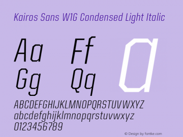 Kairos Sans W1G Cn Light It Version 1.00图片样张