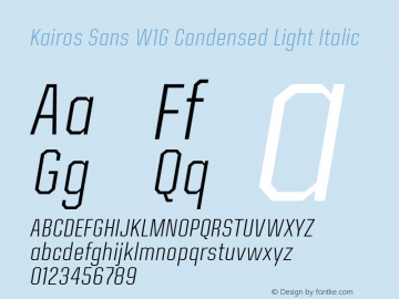 Kairos Sans W1G Cn Light It Version 1.00图片样张