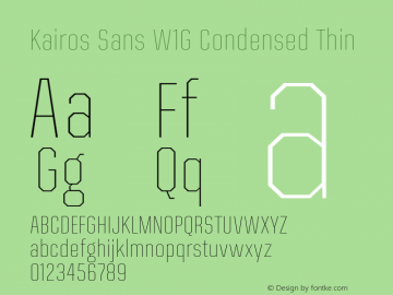 Kairos Sans W1G Cn Thin Version 1.00图片样张
