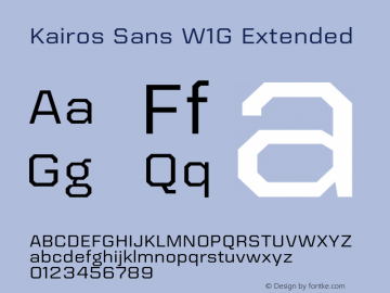 Kairos Sans W1G Ext Version 1.00图片样张