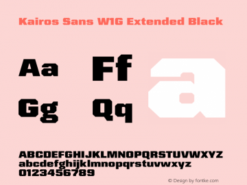 Kairos Sans W1G Ext Black Version 1.00图片样张