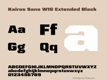 Kairos Sans W1G Ext Black Version 1.00图片样张