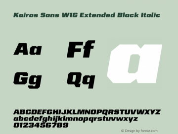 Kairos Sans W1G Ext Black It Version 1.00图片样张