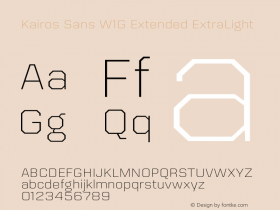 Kairos Sans W1G Ext ExtraLt Version 1.00图片样张