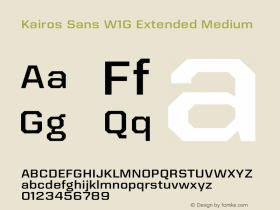 Kairos Sans W1G Ext Medium Version 1.00图片样张