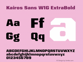 Kairos Sans W1G ExtraBold Version 1.00图片样张