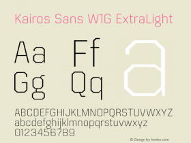 Kairos Sans W1G ExtraLight Version 1.00图片样张