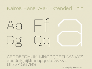 Kairos Sans W1G Ext Thin Version 1.00图片样张