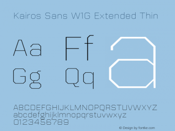 Kairos Sans W1G Ext Thin Version 1.00图片样张