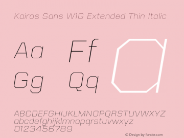 Kairos Sans W1G Ext Thin It Version 1.00图片样张