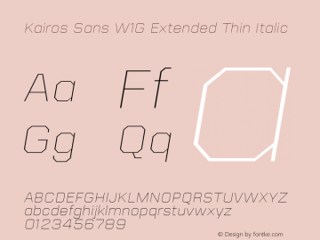 Kairos Sans W1G Ext Thin It Version 1.00图片样张
