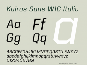 Kairos Sans W1G Italic Version 1.00图片样张