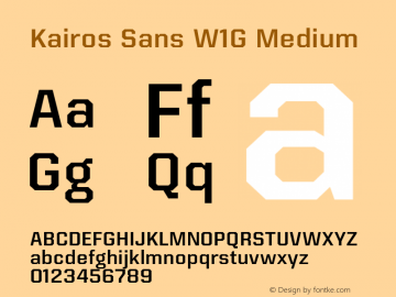 Kairos Sans W1G Medium Version 1.00图片样张