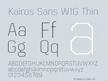 Kairos Sans W1G Thin Version 1.00图片样张