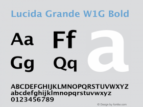 Lucida Grande W1G Bold Version 1.000图片样张
