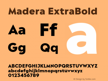 Madera ExtraBold Version 2.01图片样张