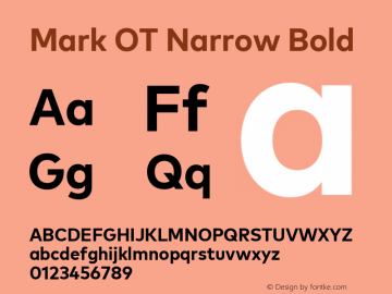 Mark OT Narrow Bold Version 7.60图片样张