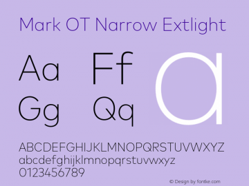 Mark OT Narrow Extlight Version 7.60图片样张