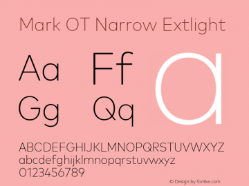 Mark OT Narrow Extlight Version 7.60图片样张