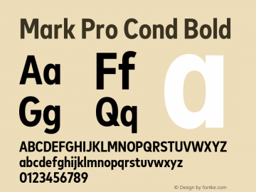 Mark Pro Cond Bold Version 7.60图片样张