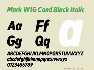 Mark W1G Cond Black Italic Version 1.00, build 9, g2.6.4 b1272, s3图片样张