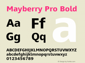 Mayberry Pro Bold Version 1.10图片样张