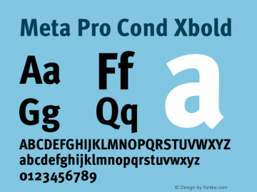 Meta Pro Cond Xbold Version 7.600, build 1027, FoPs, FL 5.04图片样张