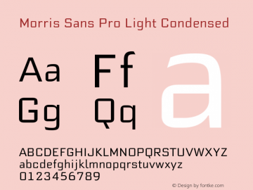 MorrisSansPro-LightCond Version 1.00图片样张