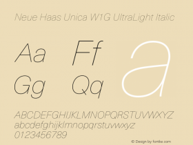 Neue Haas Unica W1G UltLight It Version 1.00图片样张