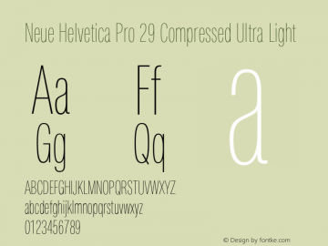 Neue Helvetica Pro 29 Cm Ult Lt Version 1.1, build 2, pfc617图片样张