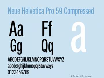 Neue Helvetica Pro 59 Comp Version 1.1, build 2, pfc617图片样张