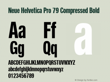 Neue Helvetica Pro 79 Comp Bold Version 1.000图片样张