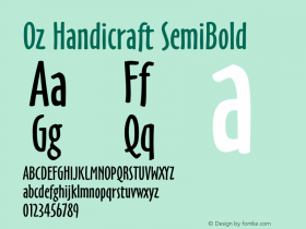 Oz Handicraft SemiBold Version 1.00图片样张