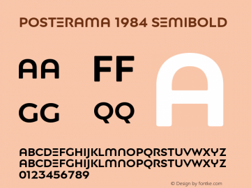 Posterama 1984 SemiBold Version 1.00图片样张