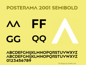 Posterama 2001 SemiBold Version 1.00图片样张