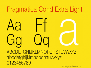 Pragmatica Cond Extra Light Version 2.000图片样张
