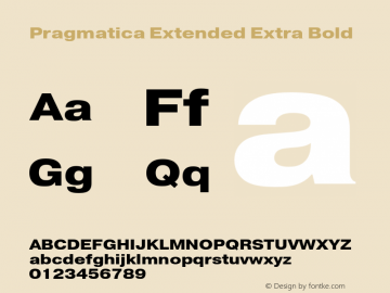 Pragmatica Extended Extra Bold Version 2.000图片样张