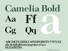 Camelia Bold 001.000 Font Sample